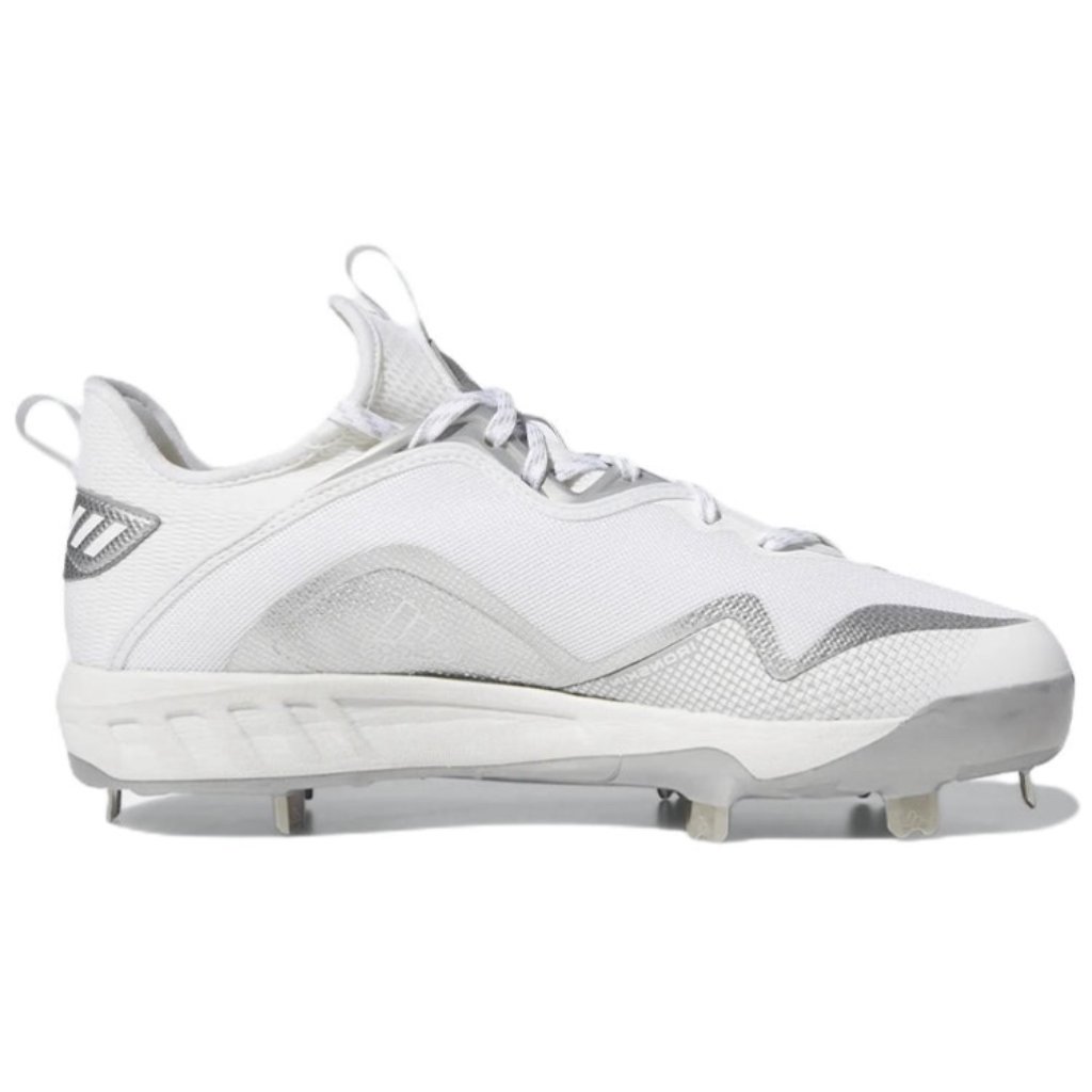 Adidas Icon 6 Lightweight Mens Metal Baseball Cleat White Silver Fv9341 New Sz 8